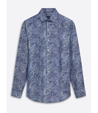 BUGATCHI Classic Fit Blue Floral Shirt