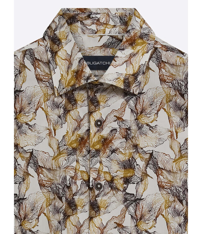 Modern Fit Caramel Floral Shirt