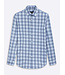 BUGATCHI Modern Fit Blue Plaid Shirt
