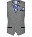 A FISH NAMED FRED Slim Fit Grey Pique Vest