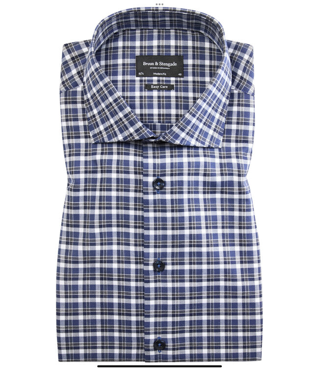 Modern Fit Dark Blue Romain Shirt