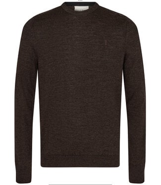 BRUUN & STENGADE Brown Jupiter Crew Neck Sweater