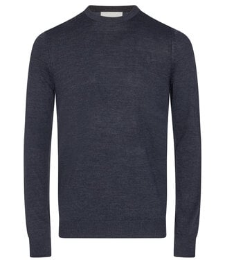 BRUUN & STENGADE Navy Jupiter Crew Neck Sweater