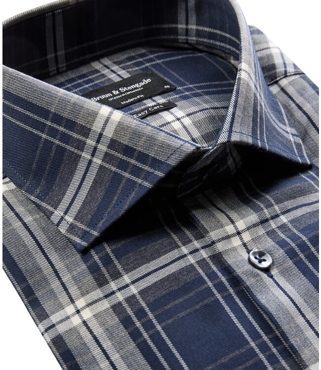 Modern Fit Dark Blue Alberto Shirt