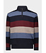 PAUL & SHARK Navy Multi Wide Stripe 1/4 Zip Sweater