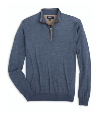 JOHNNIE-O Laguna Blue Baron 1/4 Zip Sweater