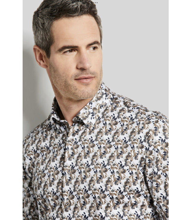 Modern Fit Tan Floral Shirt