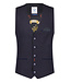 A FISH NAMED FRED Slim Fit Navy Small Block Vest