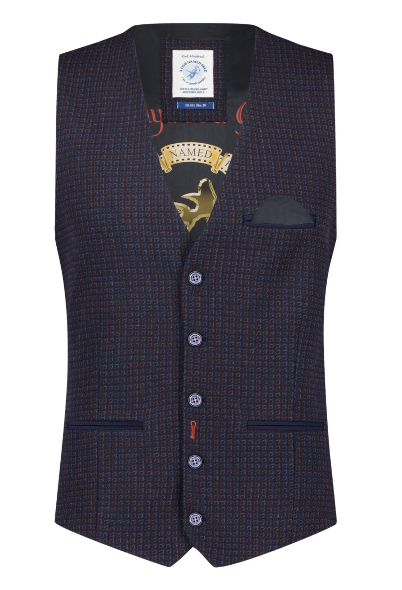 Navy Vest Small Block Benjamin s Menswear