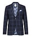 A FISH NAMED FRED Slim Fit Navy Big Check Sport Coat
