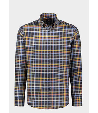 PAUL & SHARK Classic Fit Navy Cotton Plaid Shirt