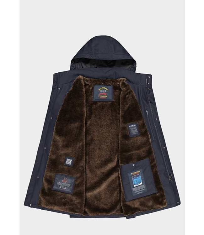 Navy Faux Fur Lined Parka