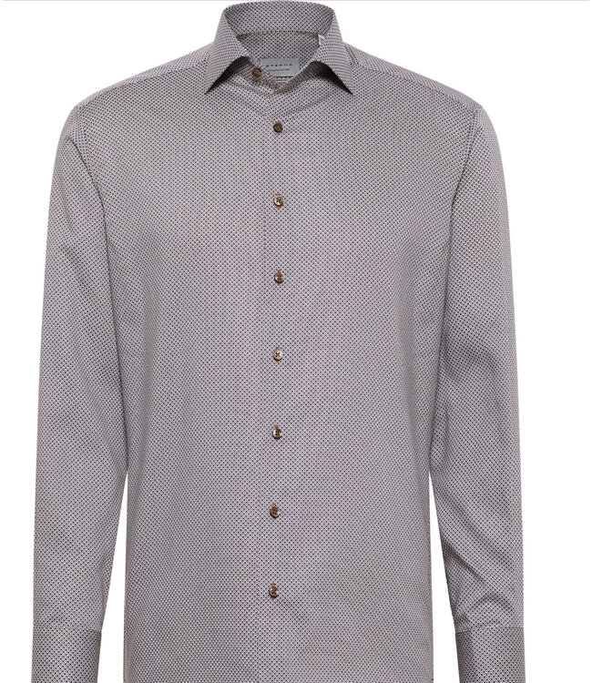 Slim Fit Navy Brown Shirt