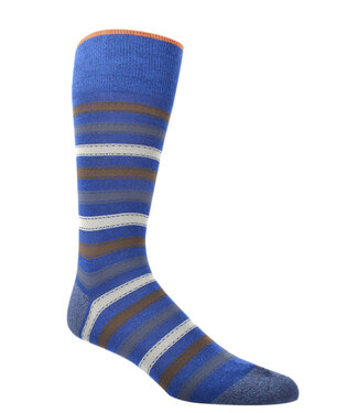 DION Blue Tan Striped Socks