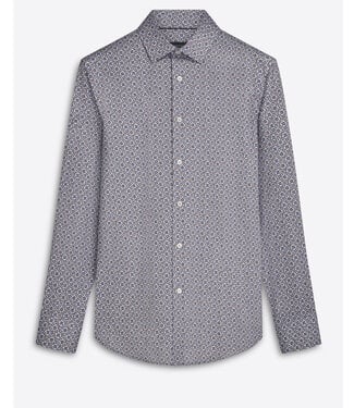 BUGATCHI Modern Fit Air Blue Floral Shirt