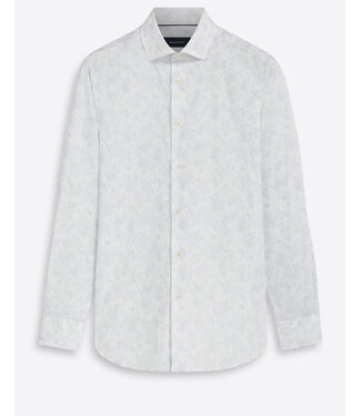 BUGATCHI Classic Fit White Pattern Shirt