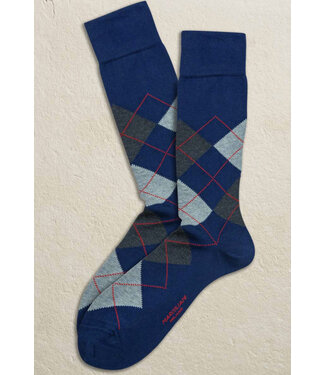 MARCOLIANI Royal Blue Argyle Socks