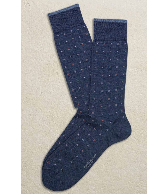 MARCOLIANI Indigo Blue Micro Tie Socks - Benjamin's Menswear