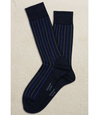 MARCOLIANI Navy Pinstripe Socks