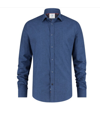 A FISH NAMED FRED Modern Fit Denim Brushed Twill Shirt