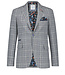 A FISH NAMED FRED Slim Fit Grey Navy Check Sport Coat