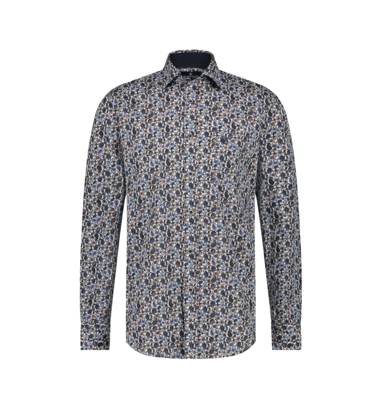 Modern Fit White Coloured Paisley Shirt - Benjamin's Menswear