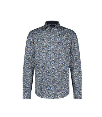 FELLOWS UNITED Modern Fit Teal Pattern Shirt