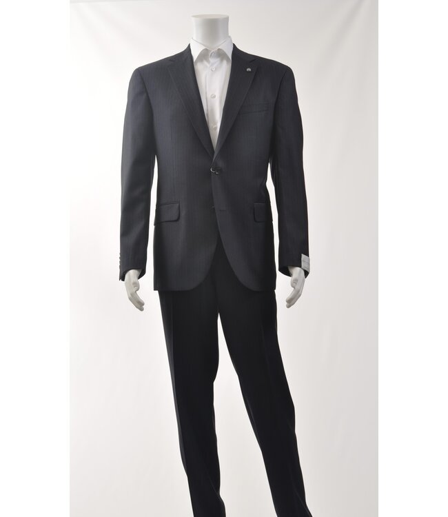Modern Fit Navy Pin Striped Suit