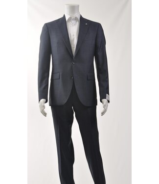 JACK VICTOR Modern Fit Mid Blue Sharkskin Suit