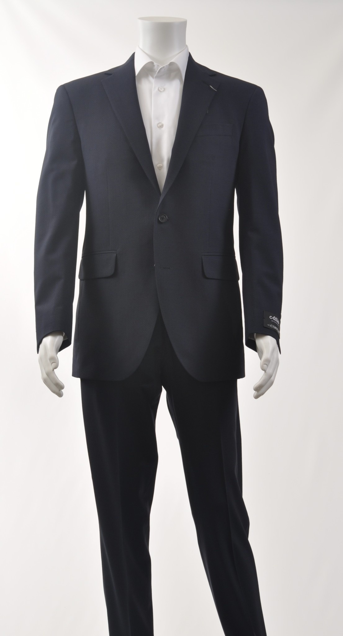 Modern Fit Navy Tight Block Suit - Benjamin's Menswear