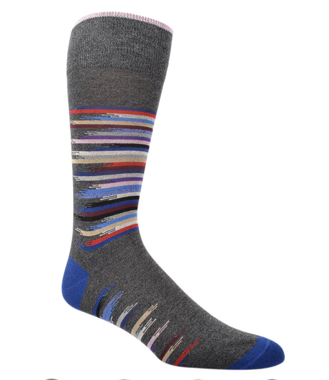 Grey Coloured Stripes Socks