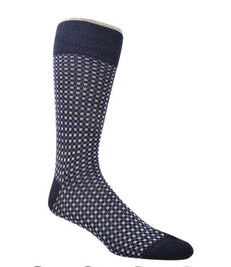 DION Navy Small Block Socks