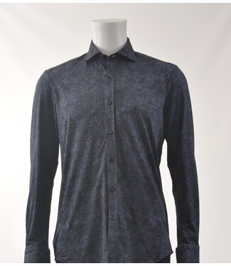 PAUL & SHARK Modern Fit Navy Water Effect Shirt