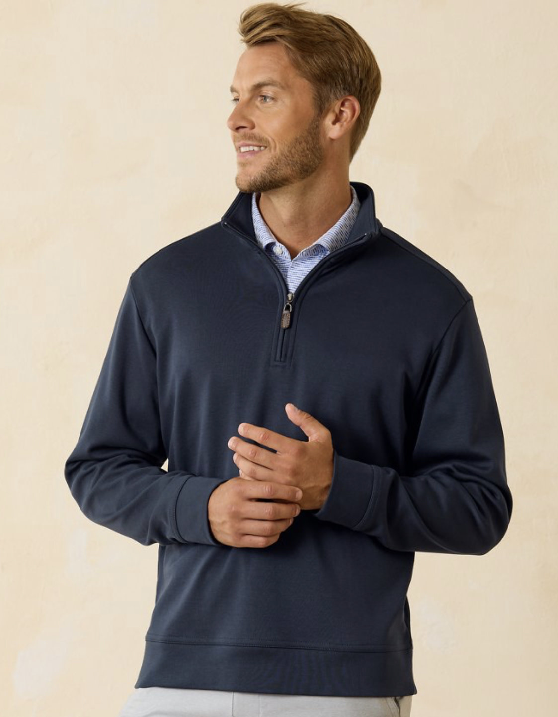 Navy Martinique 1/4 Zip Benjamin's Menswear