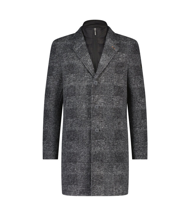 Grey Check Overcoat
