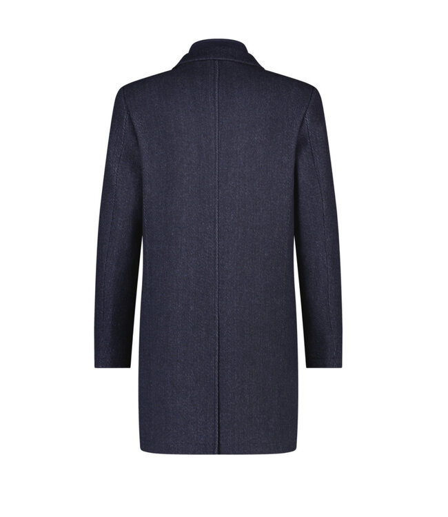 Navy Twill Overcoat