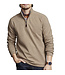 JOHNSTON & MURPHY Oatmeal Reversible Solid 1/4 Zip