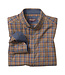 JOHNSTON & MURPHY Classic Fit Brown Blue Plaid Shirt