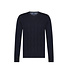 FELLOWS UNITED Navy Cable V Neck Sweater
