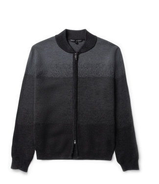 ROBERT BARAKETT Charcoal Crosswoods Full Zip Sweater