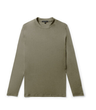 ROBERT BARAKETT Dusty Olive Georgia Long Sleeve T-Shirt