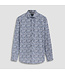 Classic Fit Dusty Blue Abstract Print Shirt