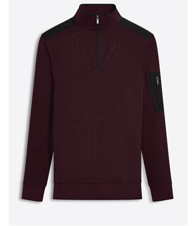 Burgundy Nylon Trim 1/4 Zip