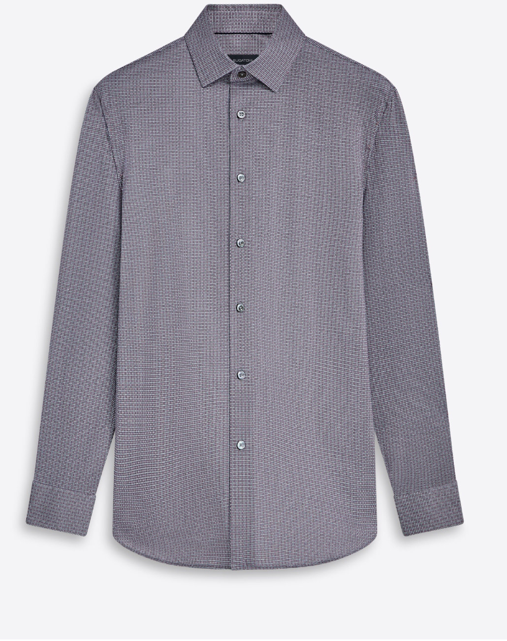 BUGATCHI Modern Fit Pink Grey shirt - Benjamin's Menswear