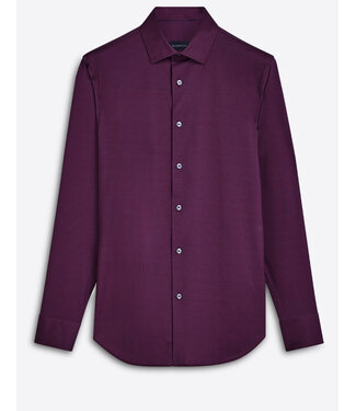 BUGATCHI Modern Fit Burgundy Twill Shirt