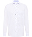 ETERNA Modern Fit White with Blue Trim Shirt