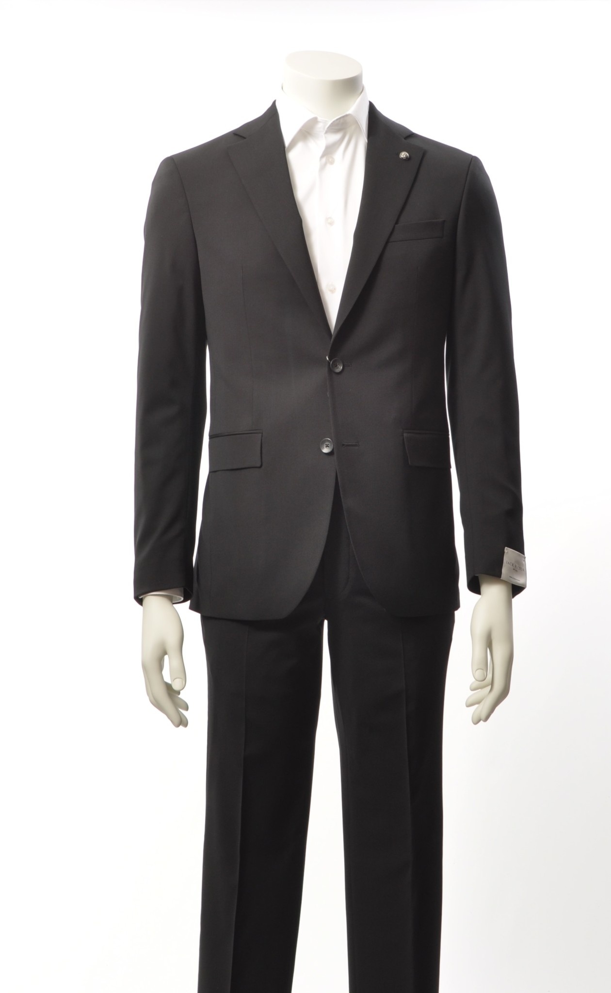 Slim Fit Black Neat Suit - Benjamin's Menswear