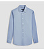 BUGATCHI Modern Fit Air Blue Square Pattern Shirt
