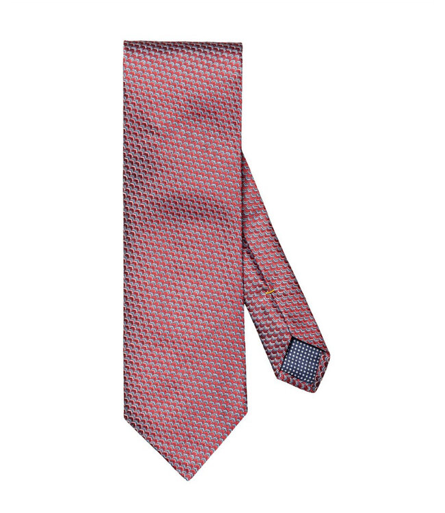 Red Blue Geometric Pattern Tie