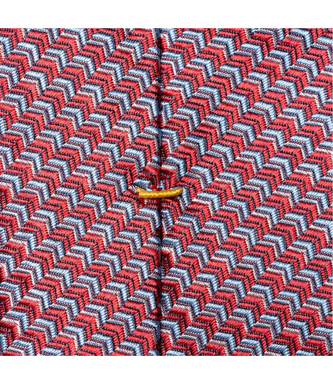 Red Blue Geometric Pattern Tie